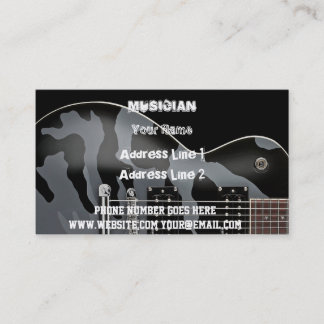 Carte De Visite Musicien de roche