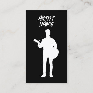 Carte De Visite Musicien guitariste acoustique Chanteur Artiste Ho