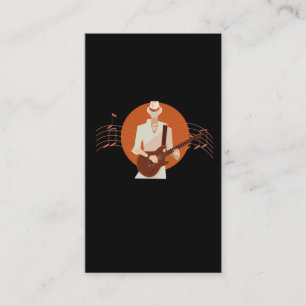 Carte De Visite Musicien guitariste de guitare électrique Jazz Lo
