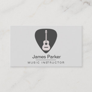 Carte De Visite Musicien minimaliste du logo de l'instructeur de g