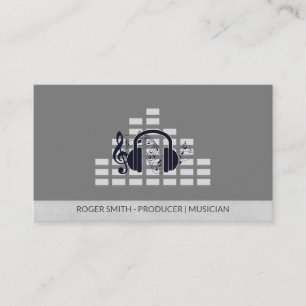 Carte De Visite Musicien   Producteur d'ingénieur sonore   DJ