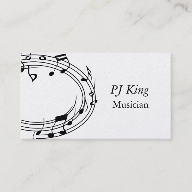 Carte De Visite Musicien professionnel (Devant)