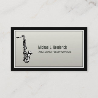 Carte De Visite Musicien professionnel de saxophone