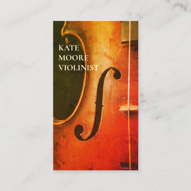 Carte De Visite Musicien violoniste (Devant)