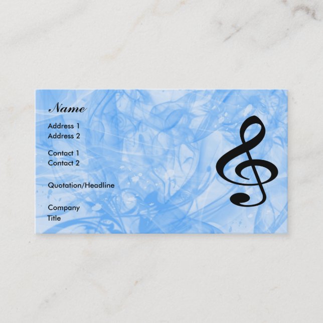 Carte De Visite Musique (Devant)