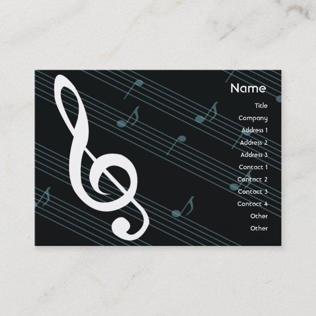 Carte De Visite Musique - Chubby (Devant)