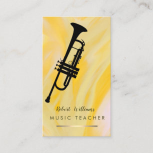 Carte De Visite Musique citron Trumpet Instrument Musique de bande