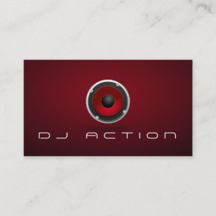 Carte De Visite Musique de DJ noir cool Club de divertissement