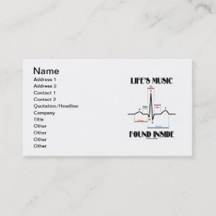 Carte De Visite Musique de la vie trouvée à l'intérieur (ECG/EKG H