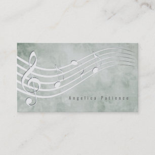 Carte De Visite musique élégante mélodie design