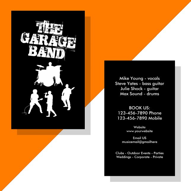 Carte De Visite Musique Garage Band (Créateur téléchargé)