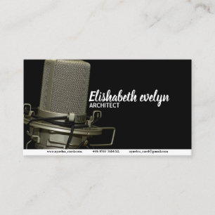 Carte De Visite musique microphone audio radio voix
