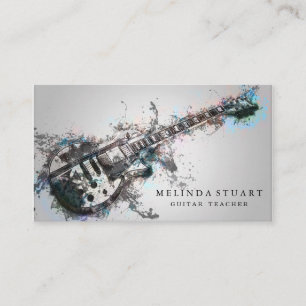 Carte De Visite Musique Moderne Minimaliste Chic Professeur de Gui