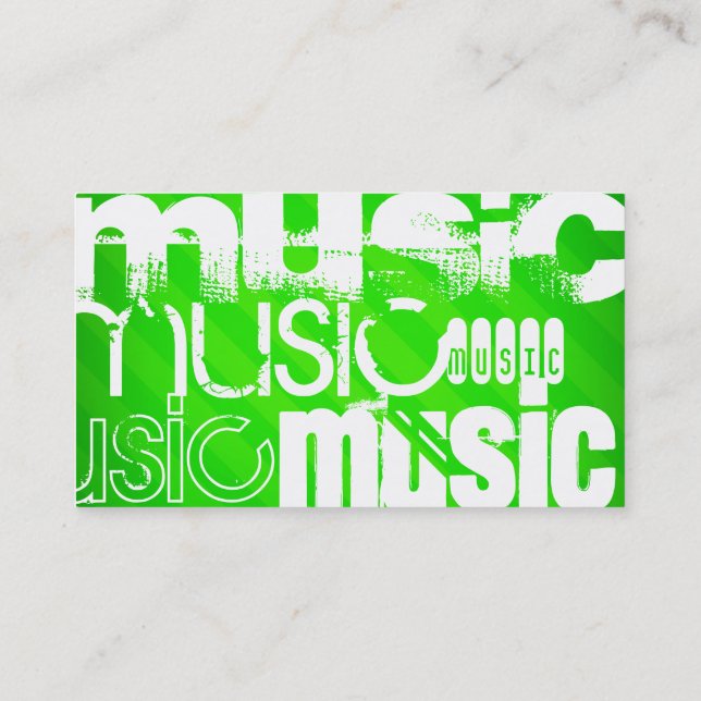 Carte De Visite Musique ; Neon Green Stripes (Dos)