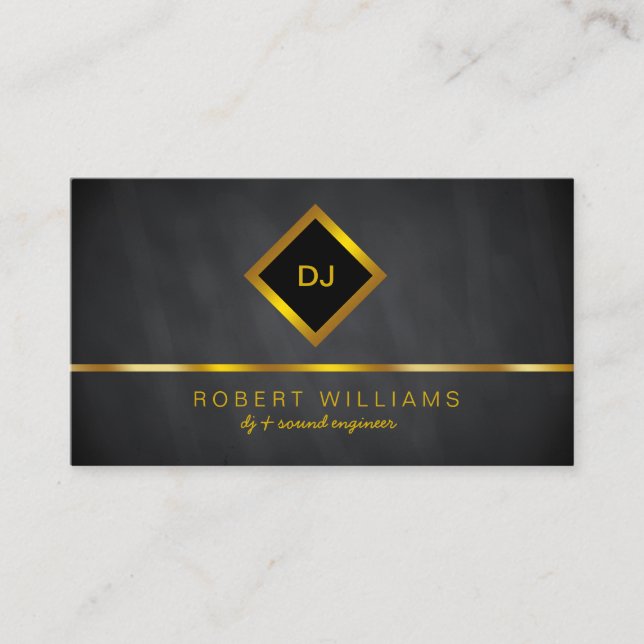 Carte De Visite Musique rose de Faux d'or de professionnel de (Devant)