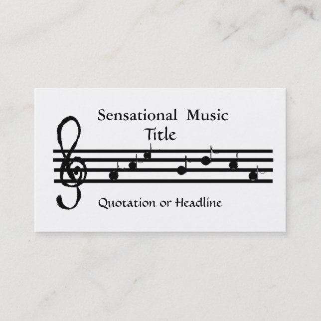 Carte De Visite Musique sensationnelle (Devant)