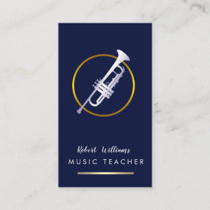 Carte De Visite Musique Trumpet Instrument Basse Musique de bande