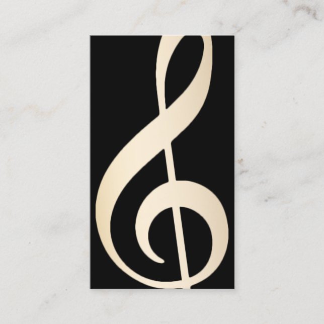 Carte De Visite Musique Vocal Enseignant Moderne Black & Gold Musi (Devant)