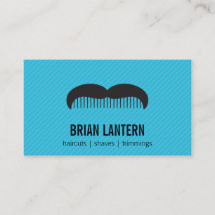 Carte De Visite Mustache Comb   Rase les coupes de cheveux