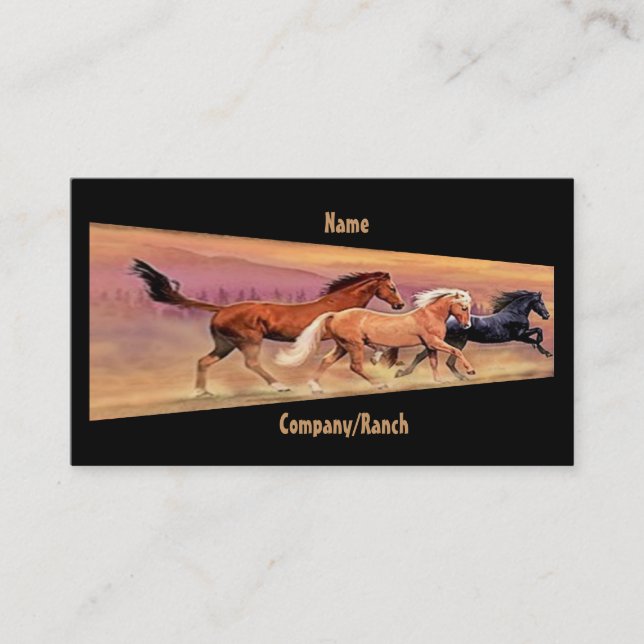 Carte De Visite Mustangs (Devant)