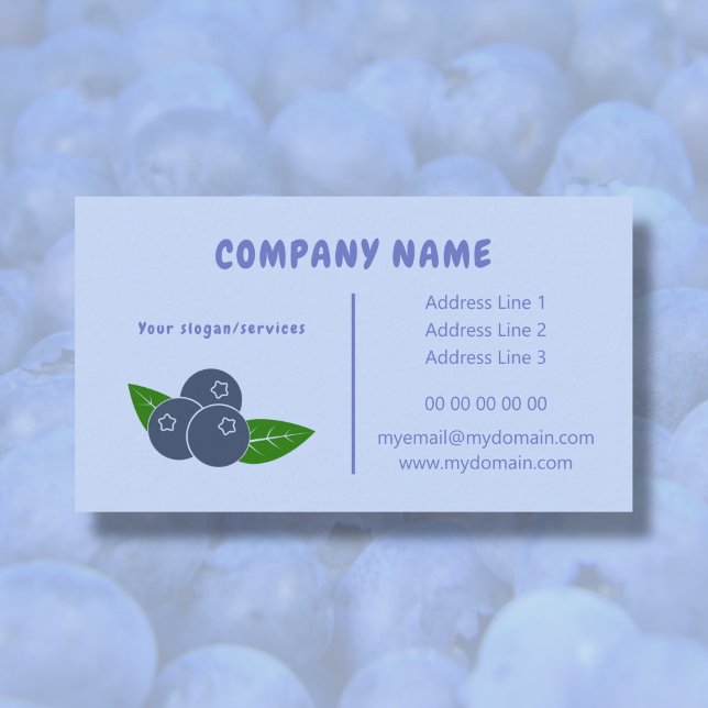 Carte de visite Myrtilles (Blueberry Business Card)