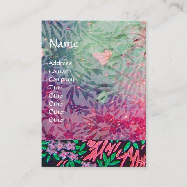 Carte De Visite MYRTLE MAGIQUE / Réflexions d'or étincelantes (Devant)