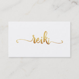 Carte De Visite *~* Mystic Magic White Gold Typography