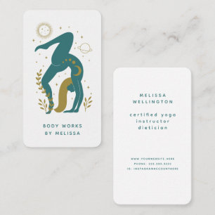 Carte De Visite Mystical Boho Holistic Yoga Wellness Enseignant Bu