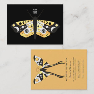 Carte De Visite Mystique céleste des papillons aurifères