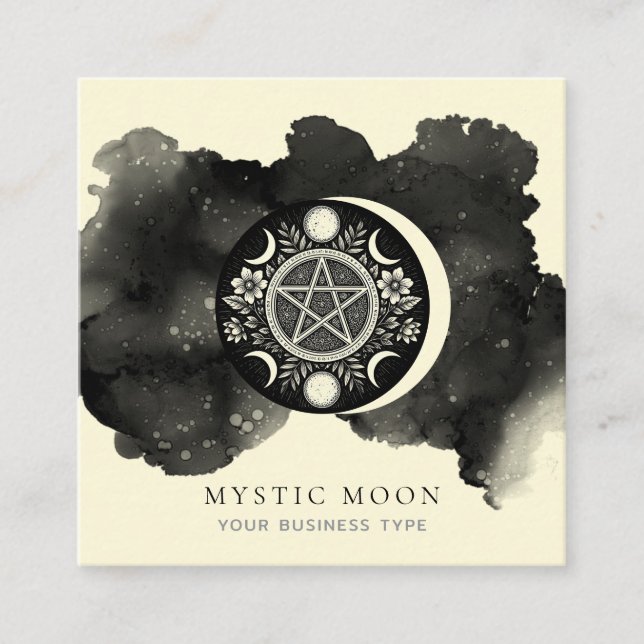 Carte de visite mystique de lune céleste (Devant)