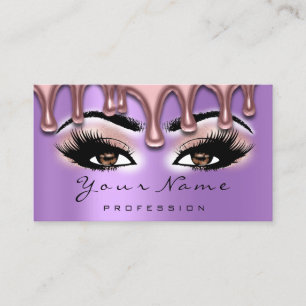 Carte De Visite Nail Artiste Nails Lash Maquillage rose violet Bro