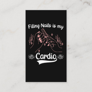 Carte De Visite Nail Tech Sport Cosmétiques Clou Filtrage Manicur