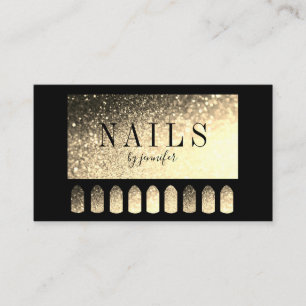 Carte De Visite Nails Artist Elegant Gold