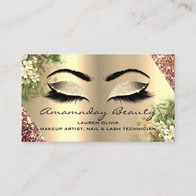 Carte De Visite Nails de maquillage professionnel Rendez-vous Rose (Devant)