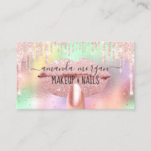 Carte De Visite Nails Manicure Maquillage Holographe Lips Parties 