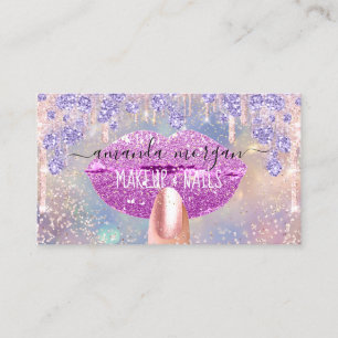 Carte De Visite Nails Manicure Maquillage Holographe Lips Parties