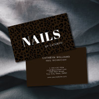 Nails Poster de animal Brown Nail Technicien