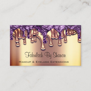 Carte De Visite Nails Salon Rose Gold Purple Drivers