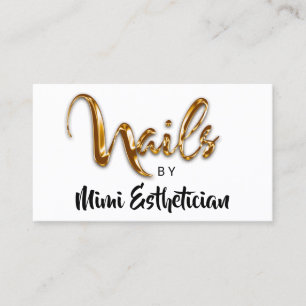 Carte De Visite Nails Studio Artist Red Nails Script White Logo