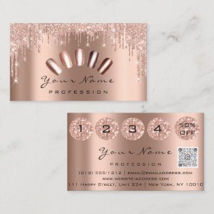 Carte De Visite Nails Studio Drives Parties scintillant Manicure Q