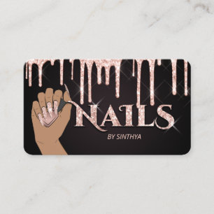 Carte De Visite Nails technicien ongle art glam tendance moderne