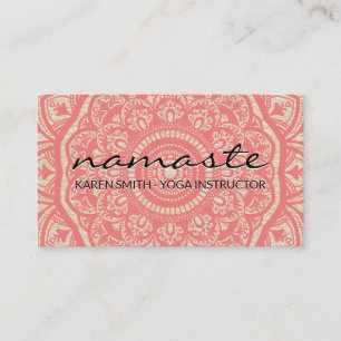 Carte De Visite Namaste Mandala Motif