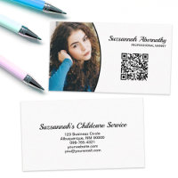 Nanny professionnelle personnalisée Oval Photo QR