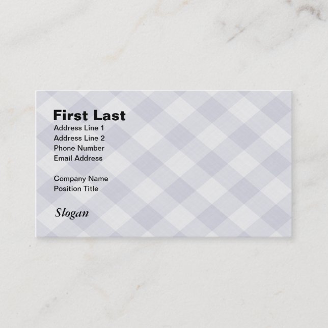 Carte De Visite Nappe Checkered de guingan de pique-nique d'été : (Devant)
