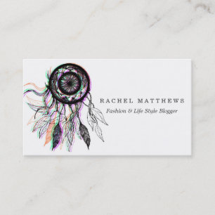 Carte De Visite Natif américain artistique moderne Dreamcatcher