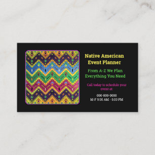 Carte De Visite Native Mexicaine Colorful Abstract Design