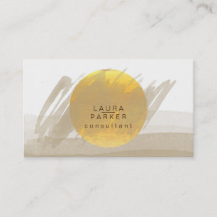 Carte De Visite Nature Aquarelle Lune Peinture Élégant Chic Modern