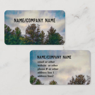 Carte De Visite nature art pins bleu ciel personnalisé