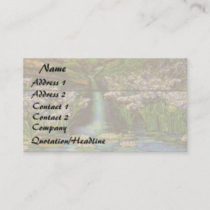 Carte De Visite Nature en verre souillé de Nouveau Tiffany d'art