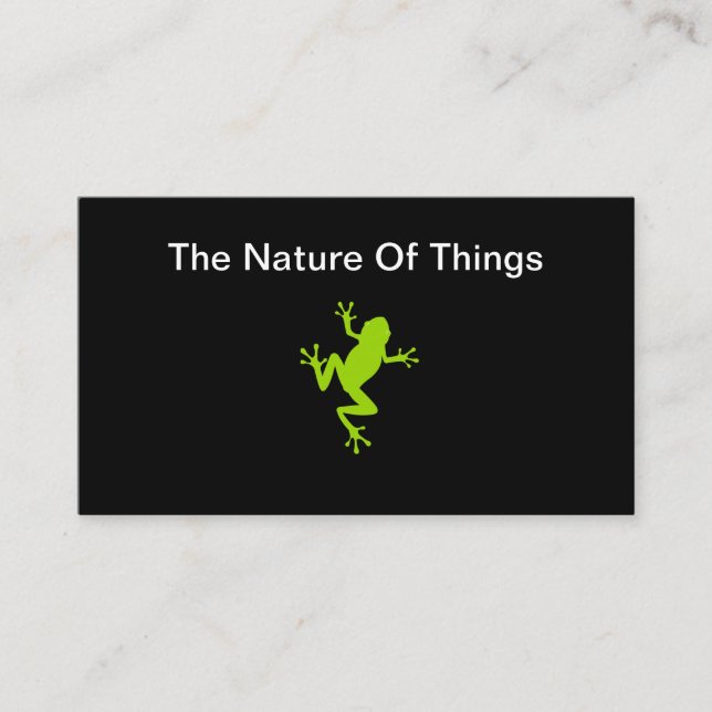 Carte De Visite Nature Faune Grenouille Thème animal (Devant)